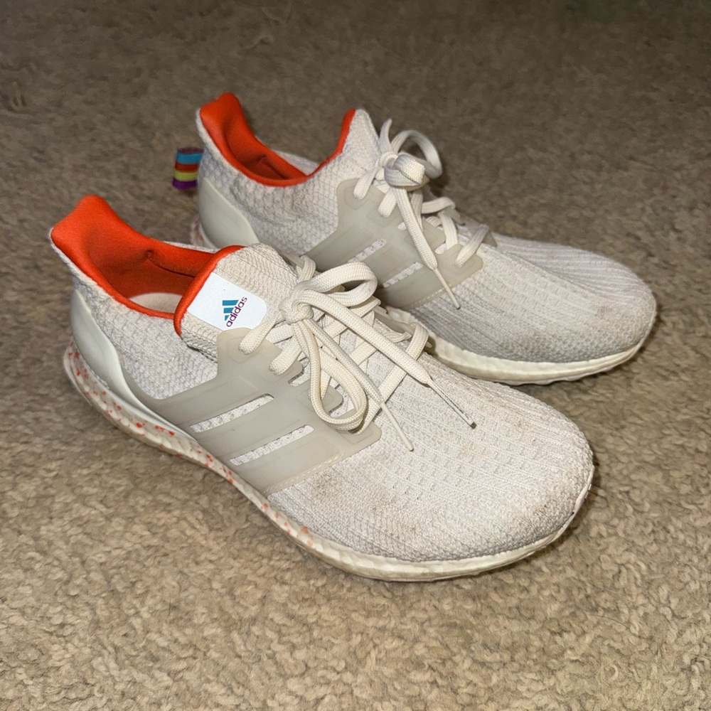 Adidas White and Orange Sneakers
